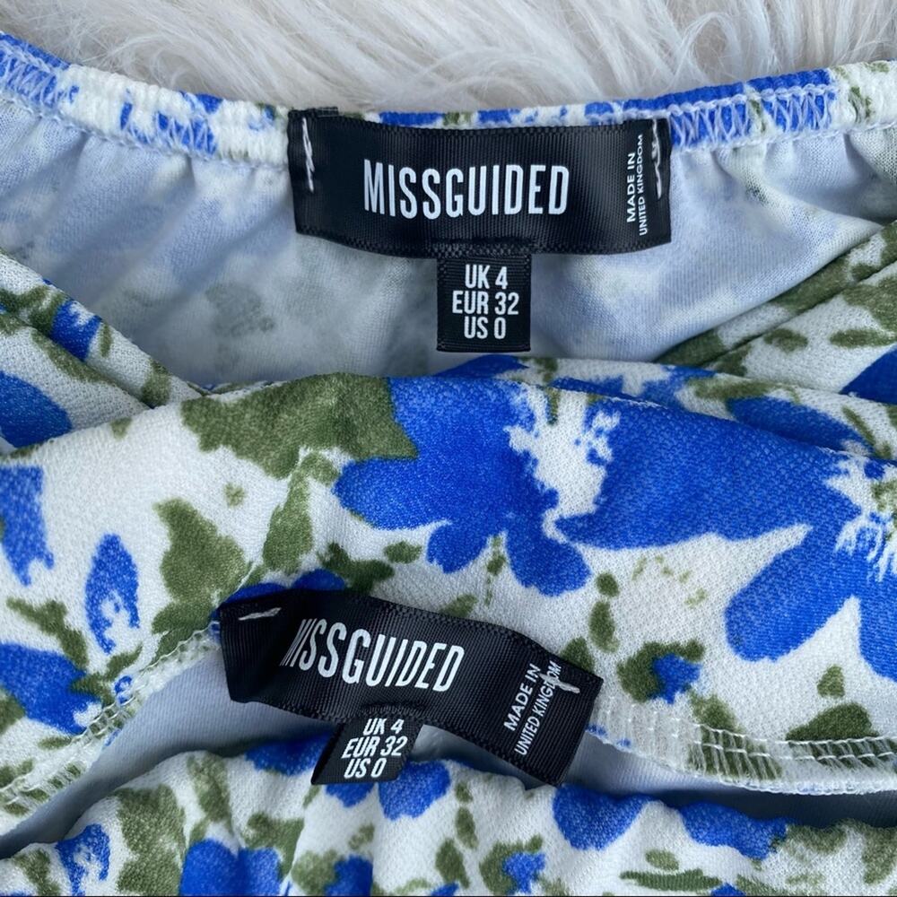 Missguided 70s inspired floral hi waist pants and crop top outfit 0 XS 2-piece - Picture 6 of 8
